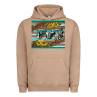 Pigment Burro western cow serape leopard sunflowers mousepad Urban Hoodie - BarkalooDesign