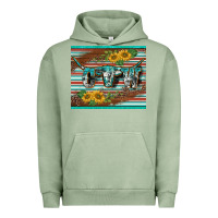 Pigment Oil Green western cow serape leopard sunflowers mousepad Urban Hoodie - BarkalooDesign