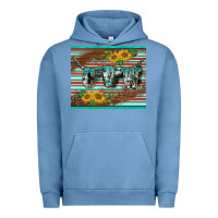 Pigment Pebble Blue western cow serape leopard sunflowers mousepad Urban Hoodie - BarkalooDesign