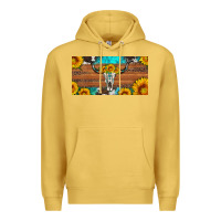 Antique Gold longhorn bull skull license plate Premium Hoodie - Artiststas