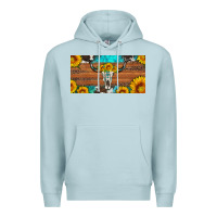 Blue Mist longhorn bull skull license plate Premium Hoodie - Artiststas