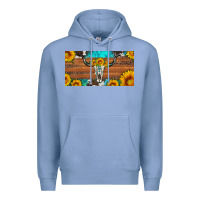 Colony Blue longhorn bull skull license plate Premium Hoodie - Artiststas