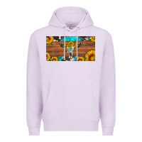Lilac longhorn bull skull license plate Premium Hoodie - Artiststas
