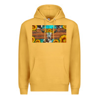 Mustard longhorn bull skull license plate Premium Hoodie - Artiststas