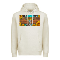 Oatmeal Heather longhorn bull skull license plate Premium Hoodie - Artiststas