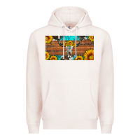 Pale Pink longhorn bull skull license plate Premium Hoodie - Artiststas