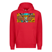 Red longhorn bull skull license plate Premium Hoodie - Artiststas