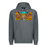 Rock longhorn bull skull license plate Premium Hoodie - Artiststas
