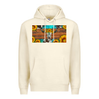 Sandshell longhorn bull skull license plate Premium Hoodie - Artiststas