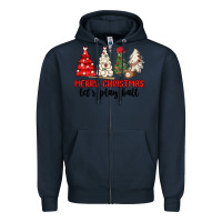 Navy merry christmas let s play ball baseball Zipper Hoodie - MaliasSmallBusiness