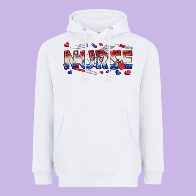 American Nurse Heavyweight Hoodie Designed By Texasbilliewilder