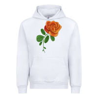White Burst Of Joy Rose Urban Hoodie - LillyAllenDesigns