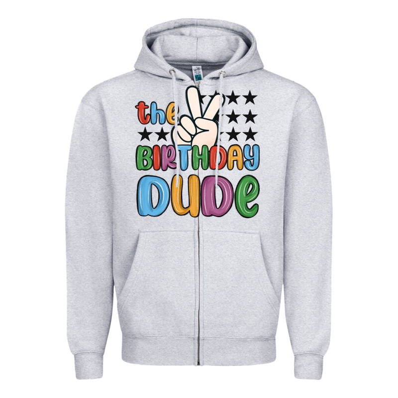 The Birthday Dude Zipper Hoodie by MaliasSmallBusiness | Teevron