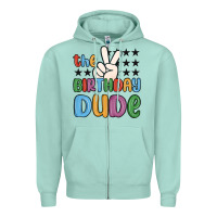 Seafoam the birthday dude Zipper Hoodie - MaliasSmallBusiness