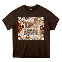 Chocolate Brown Dog Mom Heavy Core Tee - CowhideDigitalArt