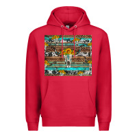 Cardinal longhorn bull skull cowhide leopard turquoise Premium Hoodie - Artiststas