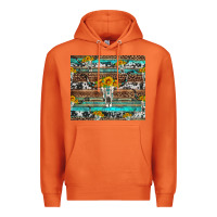 Carrot longhorn bull skull cowhide leopard turquoise Premium Hoodie - Artiststas