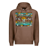 Chestnut longhorn bull skull cowhide leopard turquoise Premium Hoodie - Artiststas