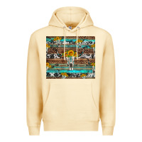 Pina Colada longhorn bull skull cowhide leopard turquoise Premium Hoodie - Artiststas
