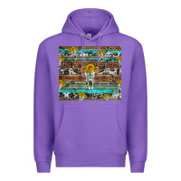 Purple longhorn bull skull cowhide leopard turquoise Premium Hoodie - Artiststas