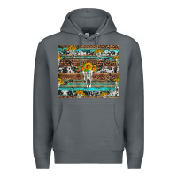 Rock longhorn bull skull cowhide leopard turquoise Premium Hoodie - Artiststas