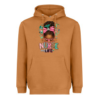 Meerkat afro messy bun nurse life Heavyweight Hoodie - texasbilliewilder