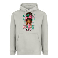 Afro Messy Bun Nurse Life Heavyweight Hoodie | Teevron