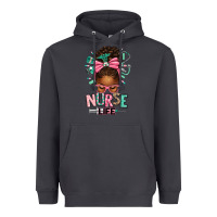 Smoke afro messy bun nurse life Heavyweight Hoodie - texasbilliewilder