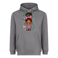 Storm afro messy bun nurse life Heavyweight Hoodie - texasbilliewilder