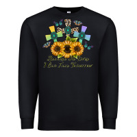 Black because he lives i can face tomorrow Premium Sweatshirt - CowhideDigitalArt