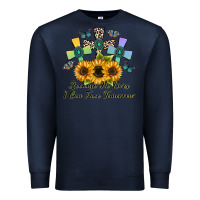 Navy because he lives i can face tomorrow Premium Sweatshirt - CowhideDigitalArt