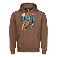 Chestnut nurse lightning bolt Zipper Hoodie - MaliasSmallBusiness