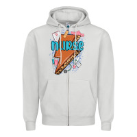 Dove Grey nurse lightning bolt Zipper Hoodie - MaliasSmallBusiness