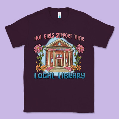 Classic Tee hot girls support their local library