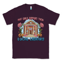 Plum hot girls support their local library Classic Tee - MaliasSmallBusiness