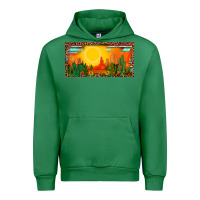 Emerald western  sunset cactus leopard serape   license plate template Urban Hoodie - BarkalooDesign