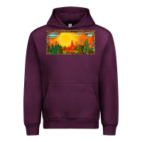 Mauve Wine western  sunset cactus leopard serape   license plate template Urban Hoodie - BarkalooDesign