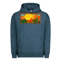 Pigment Midnight Navy western  sunset cactus leopard serape   license plate template Urban Hoodie - BarkalooDesign