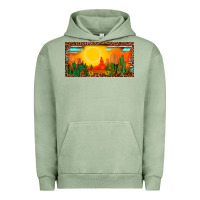 Pigment Oil Green western  sunset cactus leopard serape   license plate template Urban Hoodie - BarkalooDesign