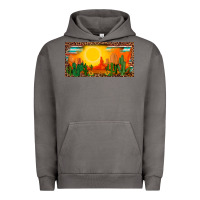 Pigment Tornado western  sunset cactus leopard serape   license plate template Urban Hoodie - BarkalooDesign