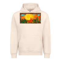 Sandshell western  sunset cactus leopard serape   license plate template Urban Hoodie - BarkalooDesign