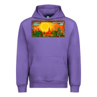 Tulip western  sunset cactus leopard serape   license plate template Urban Hoodie - BarkalooDesign