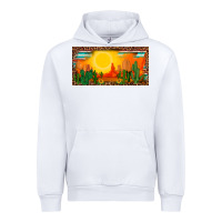 White western  sunset cactus leopard serape   license plate template Urban Hoodie - BarkalooDesign