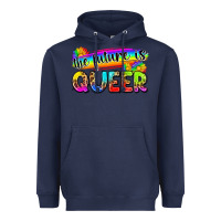 Navy the future is queer Heavyweight Hoodie - Zillion Design Studio