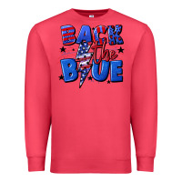 Cardinal Back the blue with lightning bolt 4th of july Premium Sweatshirt - CowGirlArtShop