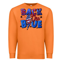 Carrot Back the blue with lightning bolt 4th of july Premium Sweatshirt - CowGirlArtShop