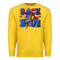 Lemon Back the blue with lightning bolt 4th of july Premium Sweatshirt - CowGirlArtShop
