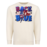 Sandshell Back the blue with lightning bolt 4th of july Premium Sweatshirt - CowGirlArtShop