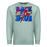 Seafoam Back the blue with lightning bolt 4th of july Premium Sweatshirt - CowGirlArtShop