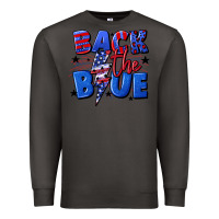 Smoke Back the blue with lightning bolt 4th of july Premium Sweatshirt - CowGirlArtShop